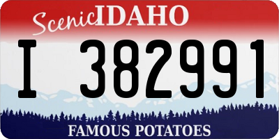 ID license plate I382991