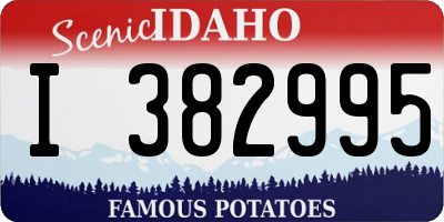 ID license plate I382995