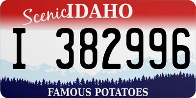 ID license plate I382996