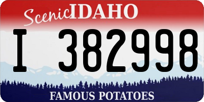 ID license plate I382998
