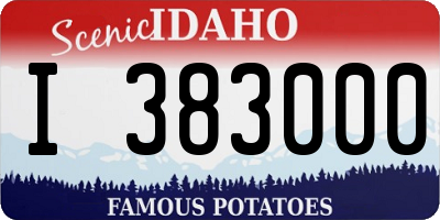 ID license plate I383000