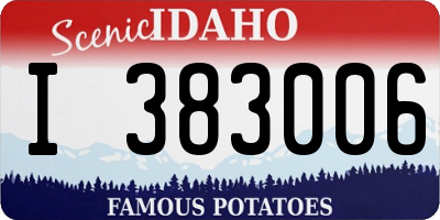 ID license plate I383006
