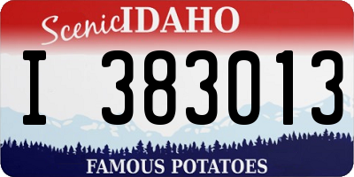 ID license plate I383013