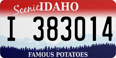 ID license plate I383014