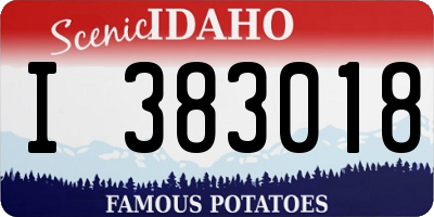 ID license plate I383018