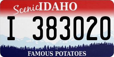 ID license plate I383020