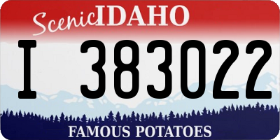 ID license plate I383022