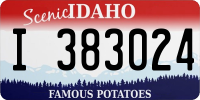 ID license plate I383024