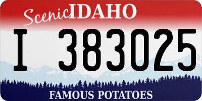 ID license plate I383025
