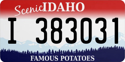 ID license plate I383031