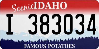 ID license plate I383034