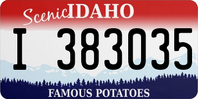 ID license plate I383035
