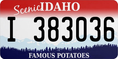 ID license plate I383036