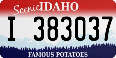 ID license plate I383037