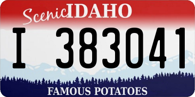 ID license plate I383041