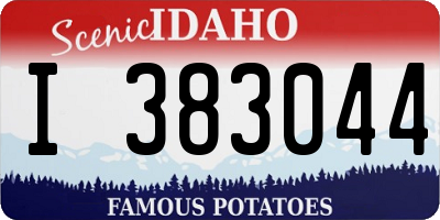 ID license plate I383044