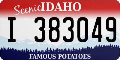 ID license plate I383049