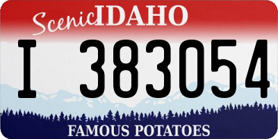 ID license plate I383054