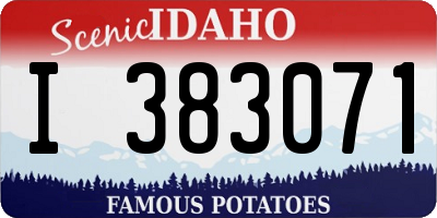 ID license plate I383071