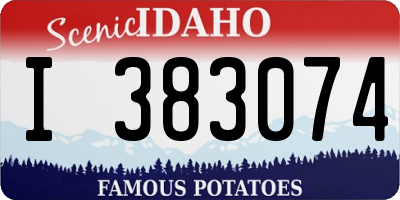 ID license plate I383074