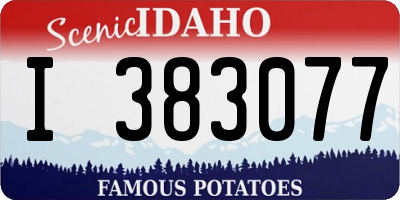 ID license plate I383077