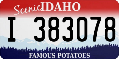ID license plate I383078