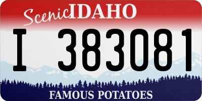 ID license plate I383081