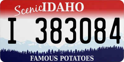 ID license plate I383084