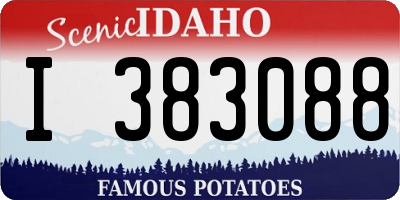 ID license plate I383088