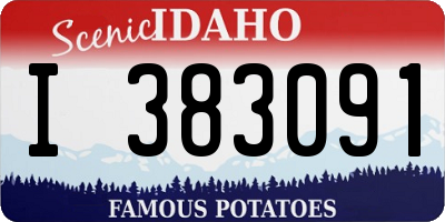 ID license plate I383091