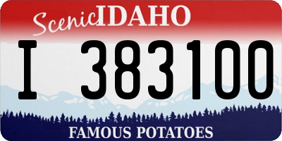 ID license plate I383100