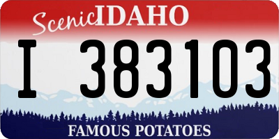 ID license plate I383103