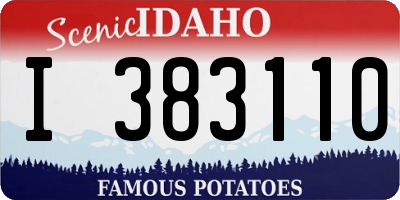 ID license plate I383110