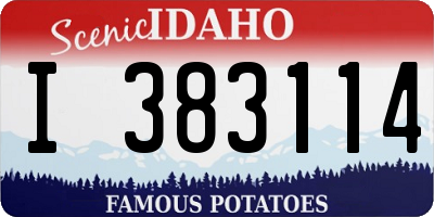 ID license plate I383114
