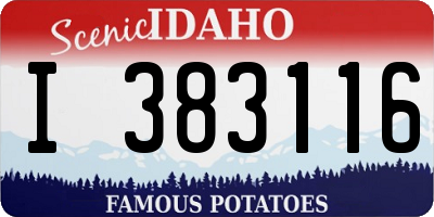ID license plate I383116