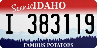 ID license plate I383119