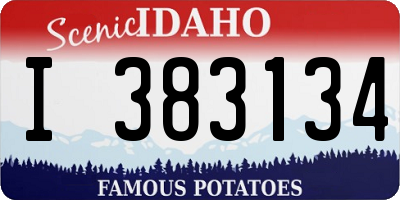ID license plate I383134