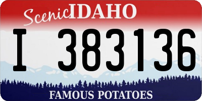 ID license plate I383136