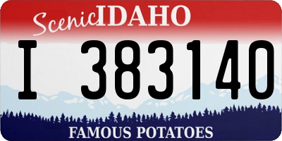 ID license plate I383140