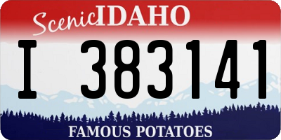 ID license plate I383141