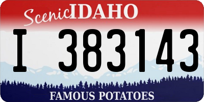 ID license plate I383143