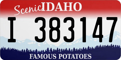 ID license plate I383147
