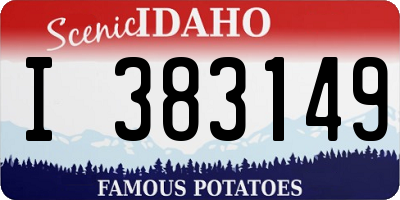 ID license plate I383149