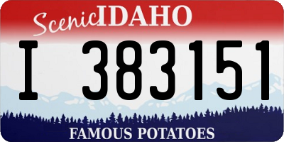 ID license plate I383151