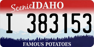 ID license plate I383153