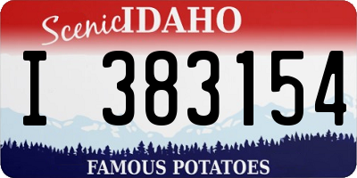 ID license plate I383154