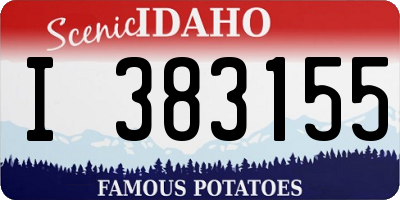 ID license plate I383155