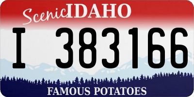 ID license plate I383166