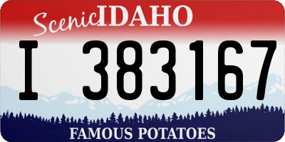 ID license plate I383167