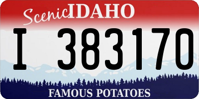 ID license plate I383170